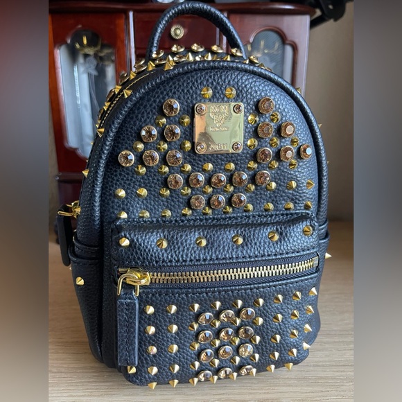 MCM Xmini Stark black swarovski backpack limited edition